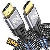 [PERFORMANCE · HDMI 2.1 · 48 GBPS]: Le Câble HDMI 2.1 prend en charge une bande passante allant jusqu'à 48 Gbit/s et permet 8K@60Hz ainsi que 4K@120Hz/144Hz sur les appareils compatibles. Il a été développé pour transmettre de manière stable des formats vidéo et audio modernes tels que HDR Dynamique, eARC et HDCP 2.3