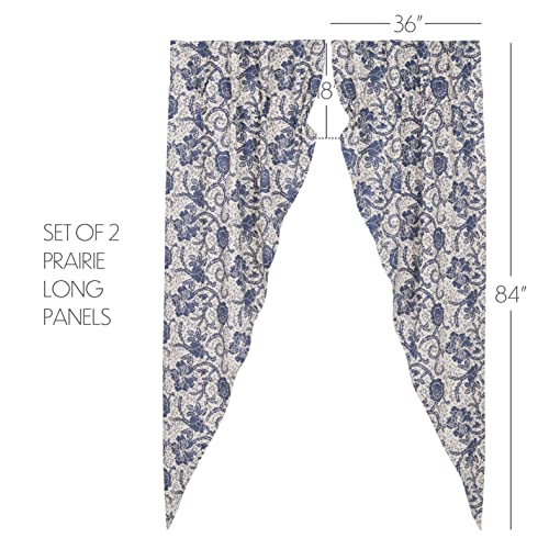 VHC-Brands-Dorset-Farmhouse-Prairie-Curtain-Panels-Floral-Navy-84x36x18-Set-of-2 VHC Brands Dorset Farmhouse Prairie Curtain Panels Floral Navy 84x36x18 Set of 2