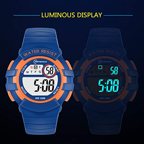 pedkit Relógio infantil colorido para estudante relógio eletrônico luminoso à prova d'água para esp