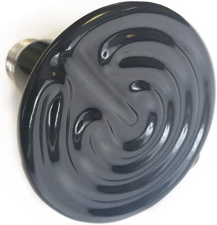 Reptile Vivarium Ceramic Heat Bulb Emitter Flat 200W Screw Type ES27 1"