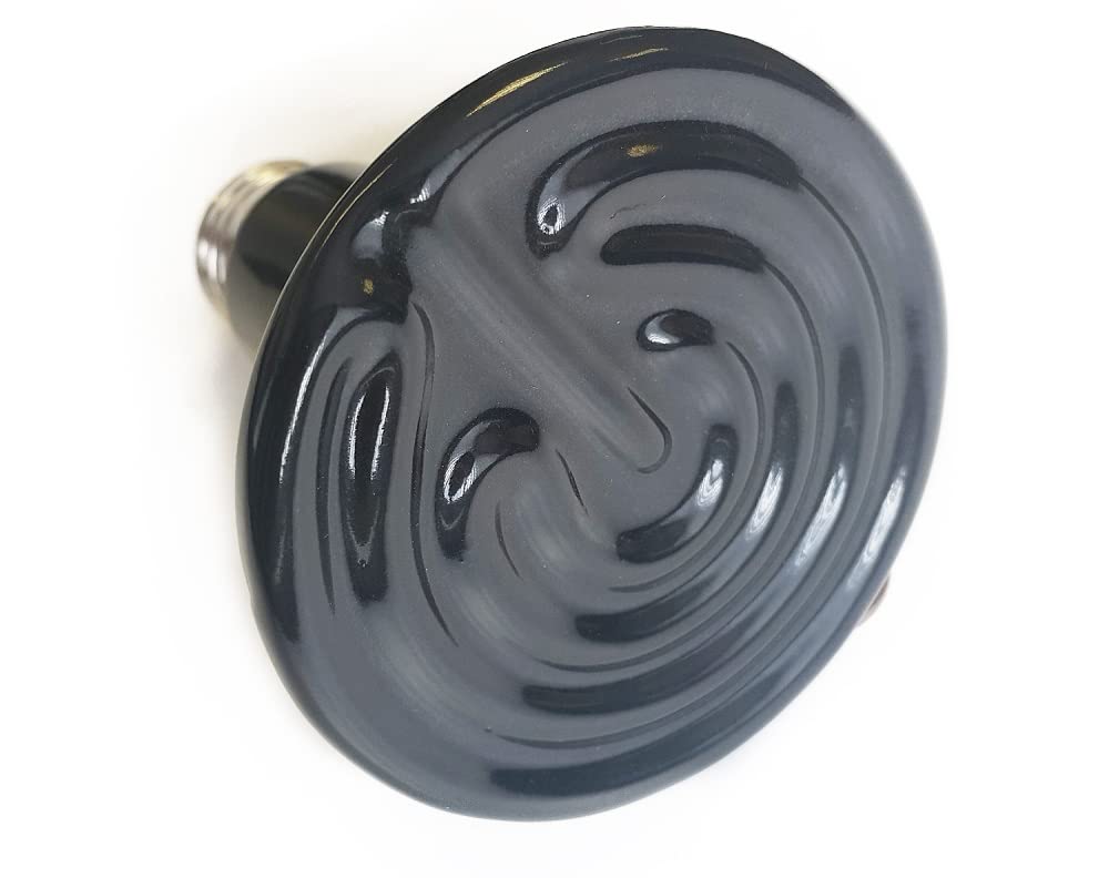 Reptile Vivarium Ceramic Heat Bulb Emitter Flat 200W Screw Type ES27 1"