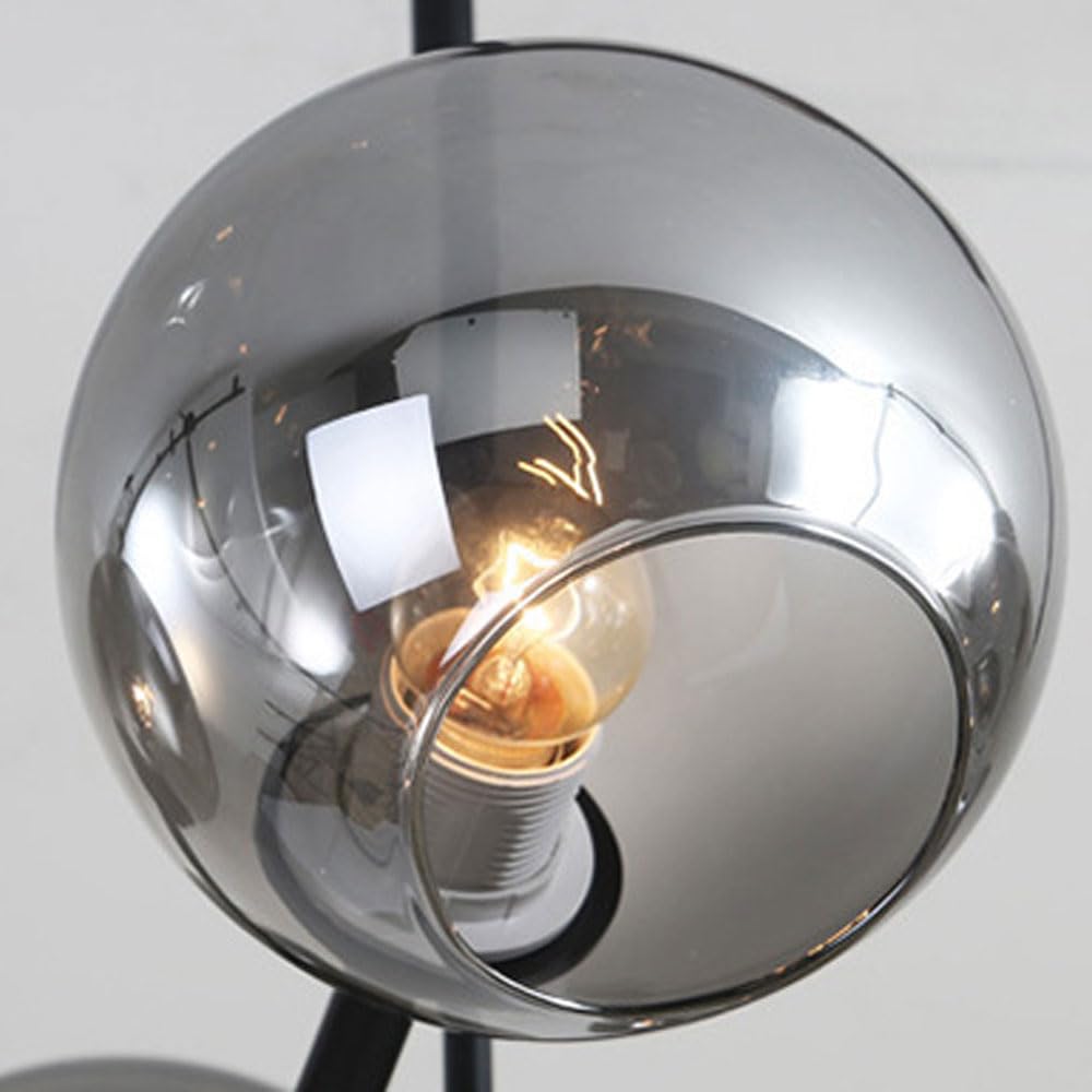 FXMYBH Smoky Gray Glass Globe Lamp Shades Replacement Lampshade for Dining Table Chandelier with 8 Flame Glass Ball Lamp Shade(excluding Accessories)