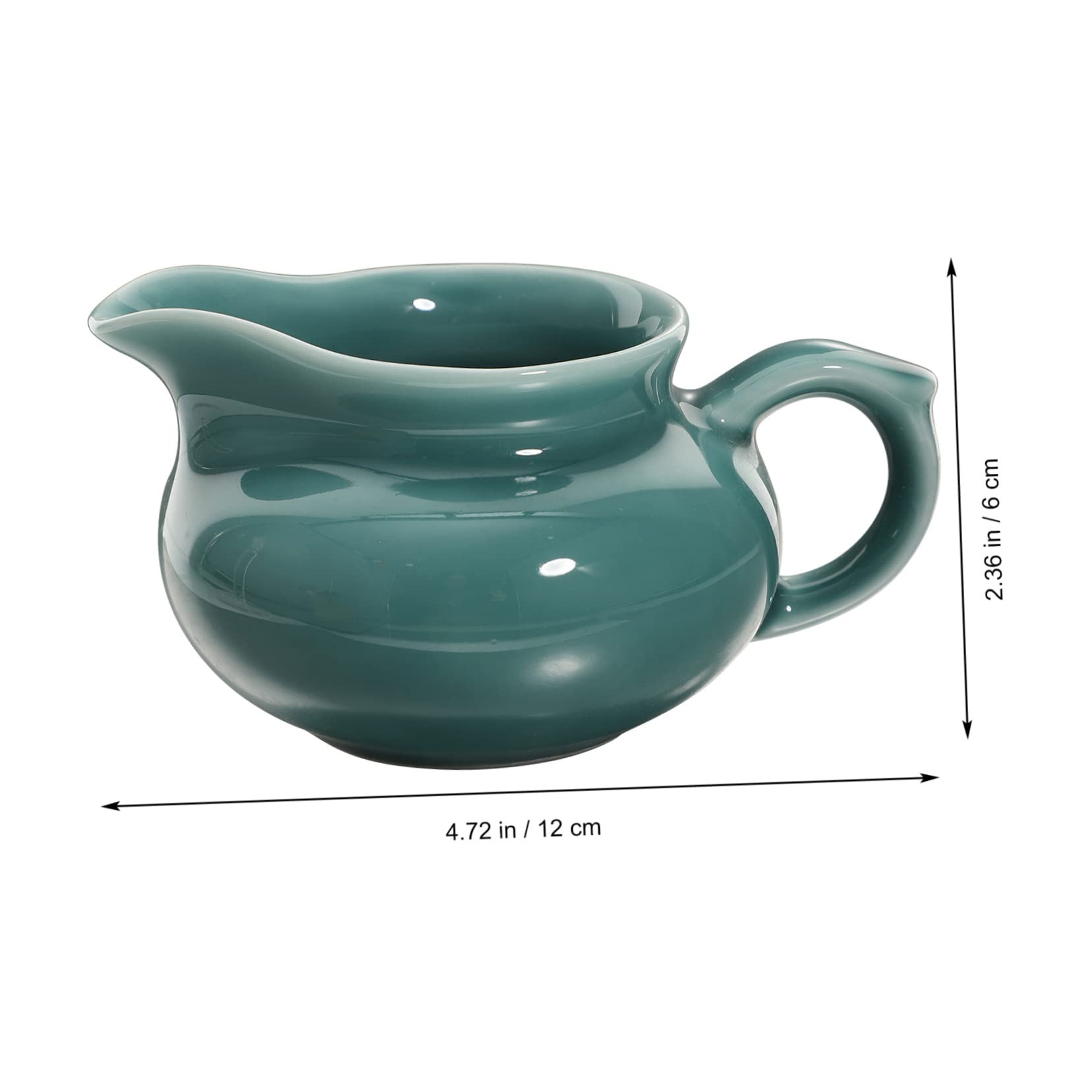 CORHAD Milk Jug Gravy Pourer Sauce Cup Gravy Boat Pourer Dish Gravy Bowl Gravy Boat Oatmeal Small Coffee Milk Creamer Soy Sauce Bowls Gravy Container Individual Gravy Jugs Green Ceramics