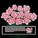 Pink Rose Bouquet Building Set, Compatible with Lego Flowers for Adults - Botanical Collection Gift for Halloween & Valentines - Artificial Plant Home Decor