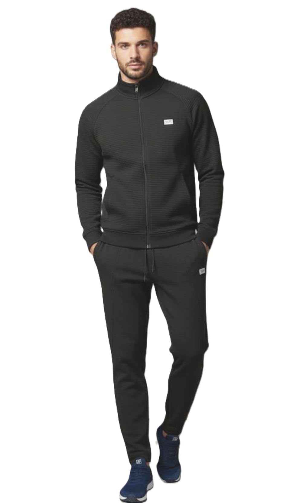 Men's Premium Full Sleeve Tracksuit | Stretchable Knitted Fabric Sportswear Co-Ord Set | Full Zip Jacket with Stand Collar & Slim Fit Jogger Pants | Gym, Running, Travel & Casual Wear Activewear-picture-23