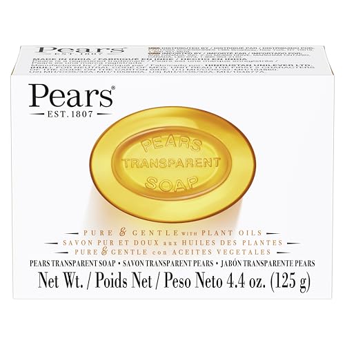 Pears Pure and Gentle with Glycerin and Naturals Oils - Amber for Unisex - 4.4 oz Bar Soap