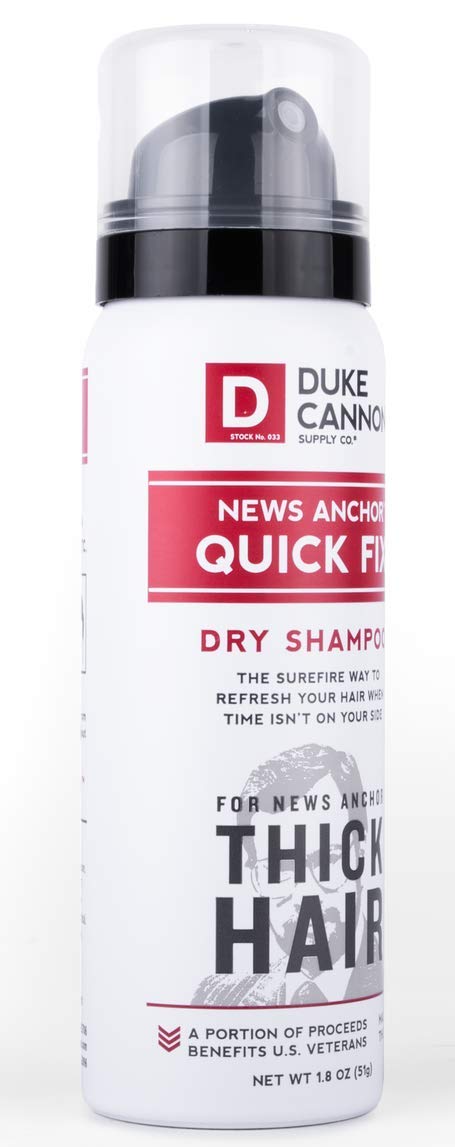 Duke Cannon News Anchor Quick Fix Dry Shampoo for Men Travel Sized 1.8 Ounce