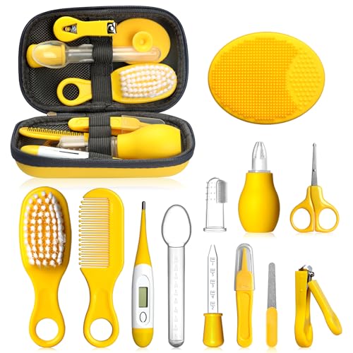 Image of Baby Healthcare and Grooming Kit, Portable Baby Safety Care Set, Baby Essentials kit for Newborn(Yellow 13 in 1)