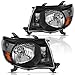 Headlights Assembly for 2005-2011 Toyota Tacoma Black Housing Headlamp