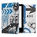 Produktbild kwmobile Tolino Vision 1/2 / 3/4 HD Hülle - Kunstleder eReader Schutzhülle Cover Case für Tolino Vision 1/2 / 3/4 HD - Graffiti Bahn Design Blau Schwarz Weiß