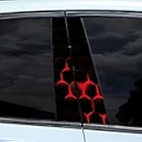 AugustknowU Car Vinyl Decals 3D Crack Pattern Car Door B-Pillar Waterproof Decal Graphics Car Stickers Sun Protection Scratch Cover Vehicle Exterior Decoration(B)