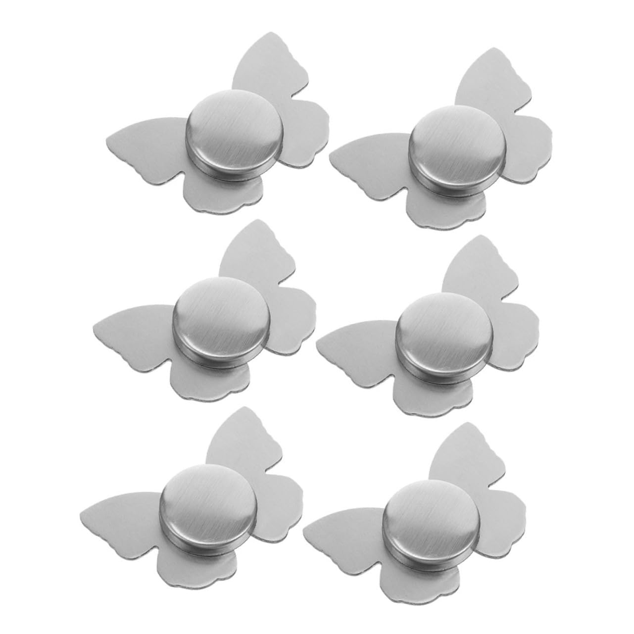Amosfun Fermatovaglia Magnetici 6 Pezzi in Acciaio Inossidabile Argento a Forma di Farfalla per Decorazione e Fissaggio Tovaglia per Feste e Matrimoni