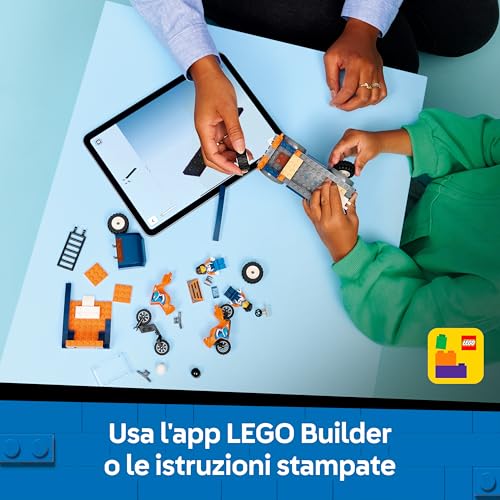 City Trasportatore di Moto - Giocattolo per lo Sviluppo della Motricità Fine con Camion, 2 Motociclette, 2 Minifigure, Rampa e Accessori - Regalo di Compleanno per Bambini da 4 Anni in su - 60491 - Lego - Immagine 5