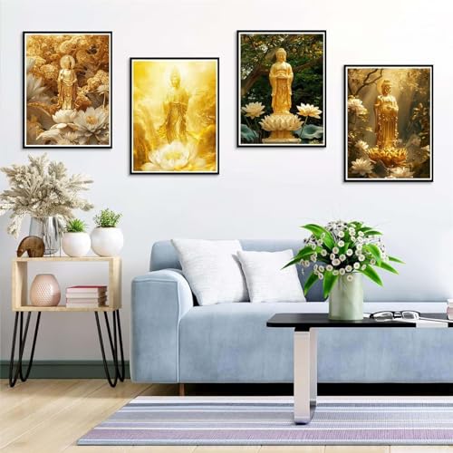 Broderie diamant kit complet anti-stress | 5D Diamond painting zen lotus Xiaonu 70x95cm