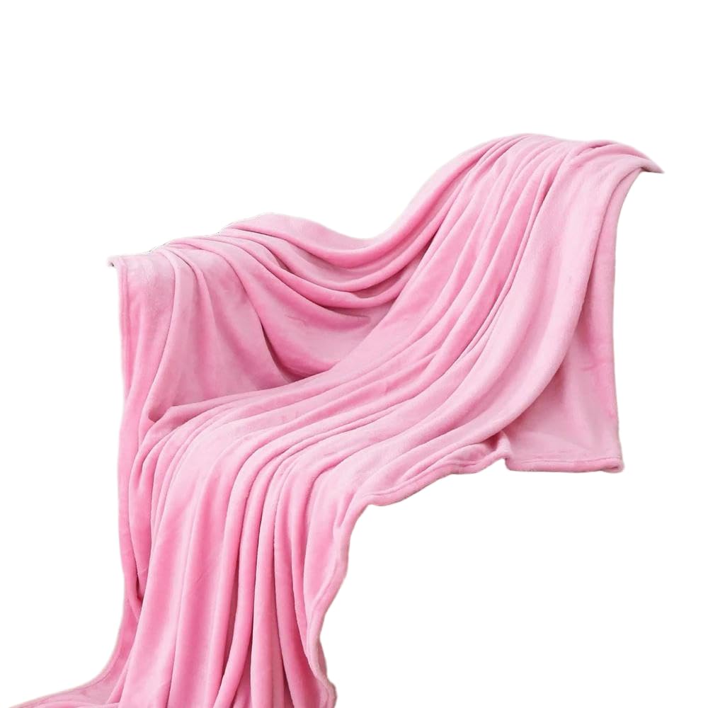 Couverture en polaire corail simple gris doux et chaud JJDFW
