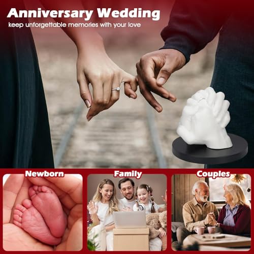 LTDSOAR Hand Casting Kit, Couples with Practice Kit, Hand Mold Kit for Adults & Kids, Romantic Anniversary Wedding Birthday for Her or Him,Boyfriend Girlfriend Unique Christmas Stocking Stuffers Gift - Thumbnail 4