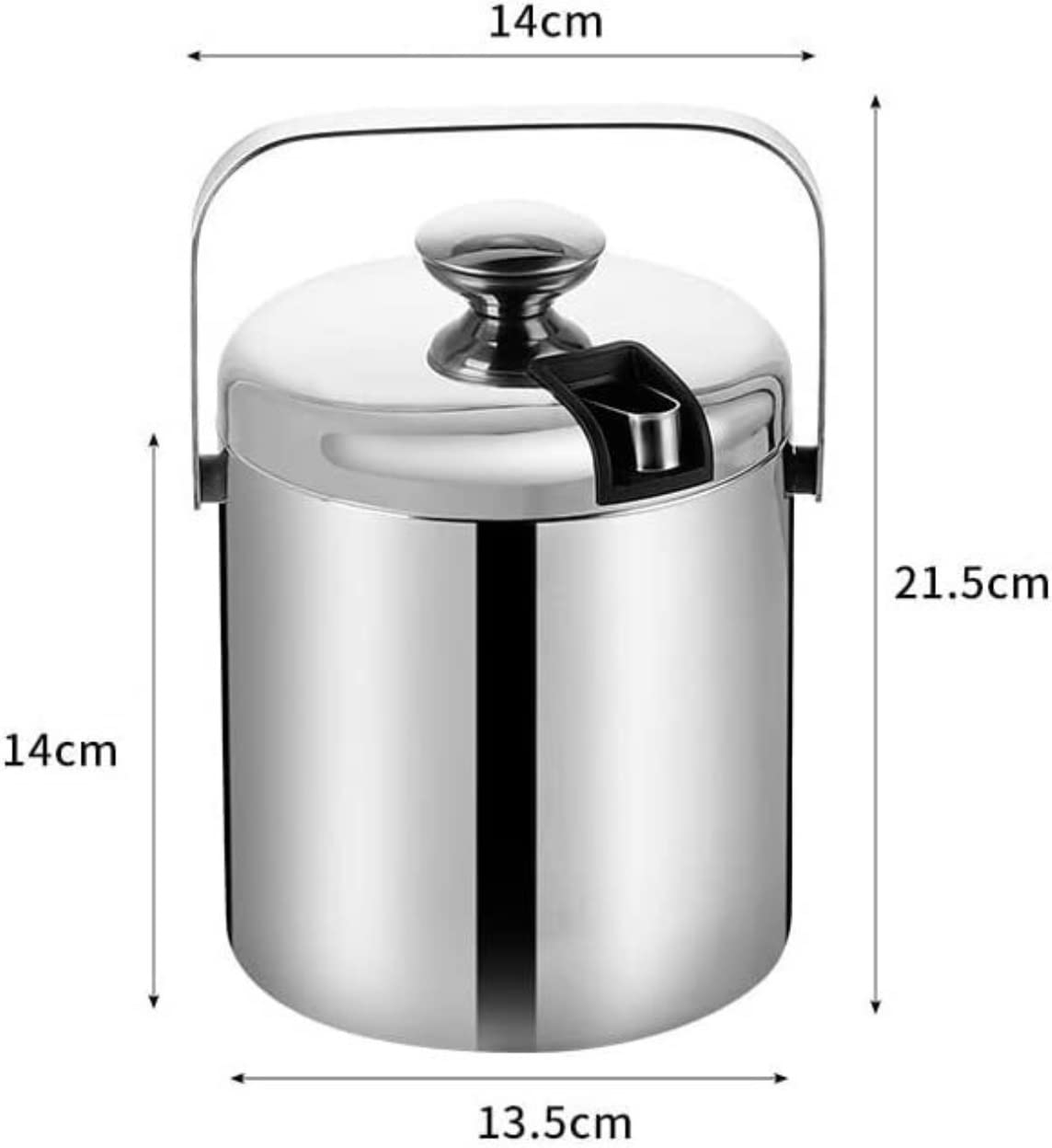 AVFORA Ice Bucket Bottle Cooler Champagne Bucket Stainless Steel Ice Bucket Double Walled Ice Bucket As Ice Container with Lid Ice Container Cooler Buckets for Parties