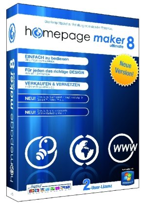 Homepage Maker 8 Ultimate, CD-ROM: Für Windows 7/Vista/XP