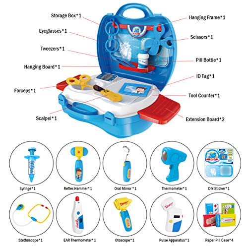 Toyvian CrianÃ§as Ferramentas MÃ©dico Papel Inofensivo Jogando Brinquedo MÃ©dico Fingir Jogo MÃ©dico