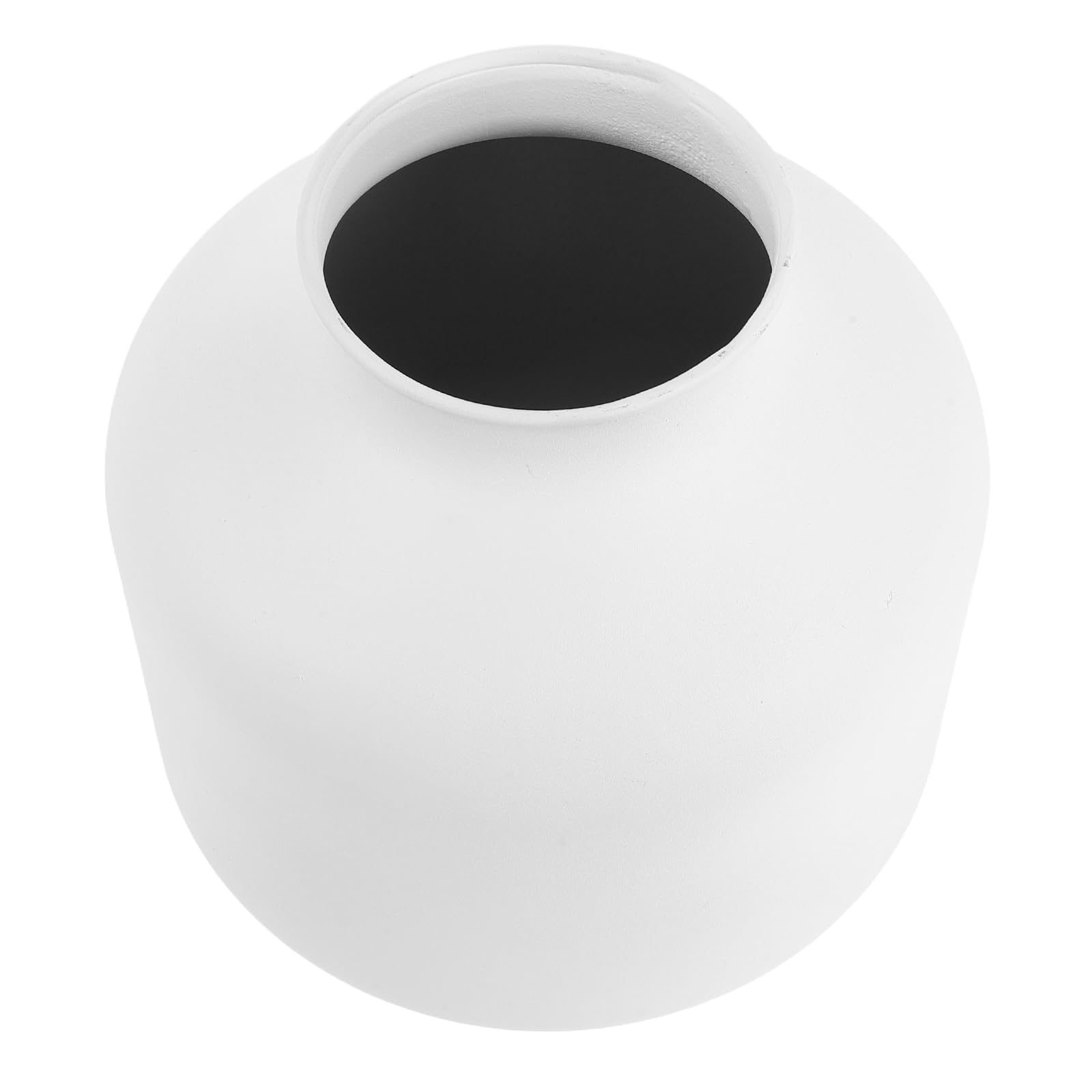 Sosoport Vaso per Fiori Moderno Minimalista in Ferro Battuto Bianco, Fioriera Decorativa da Tavolo in Metallo Opaco, Centrotavola per Matrimoni e Decorazione D’Ingresso Elegante