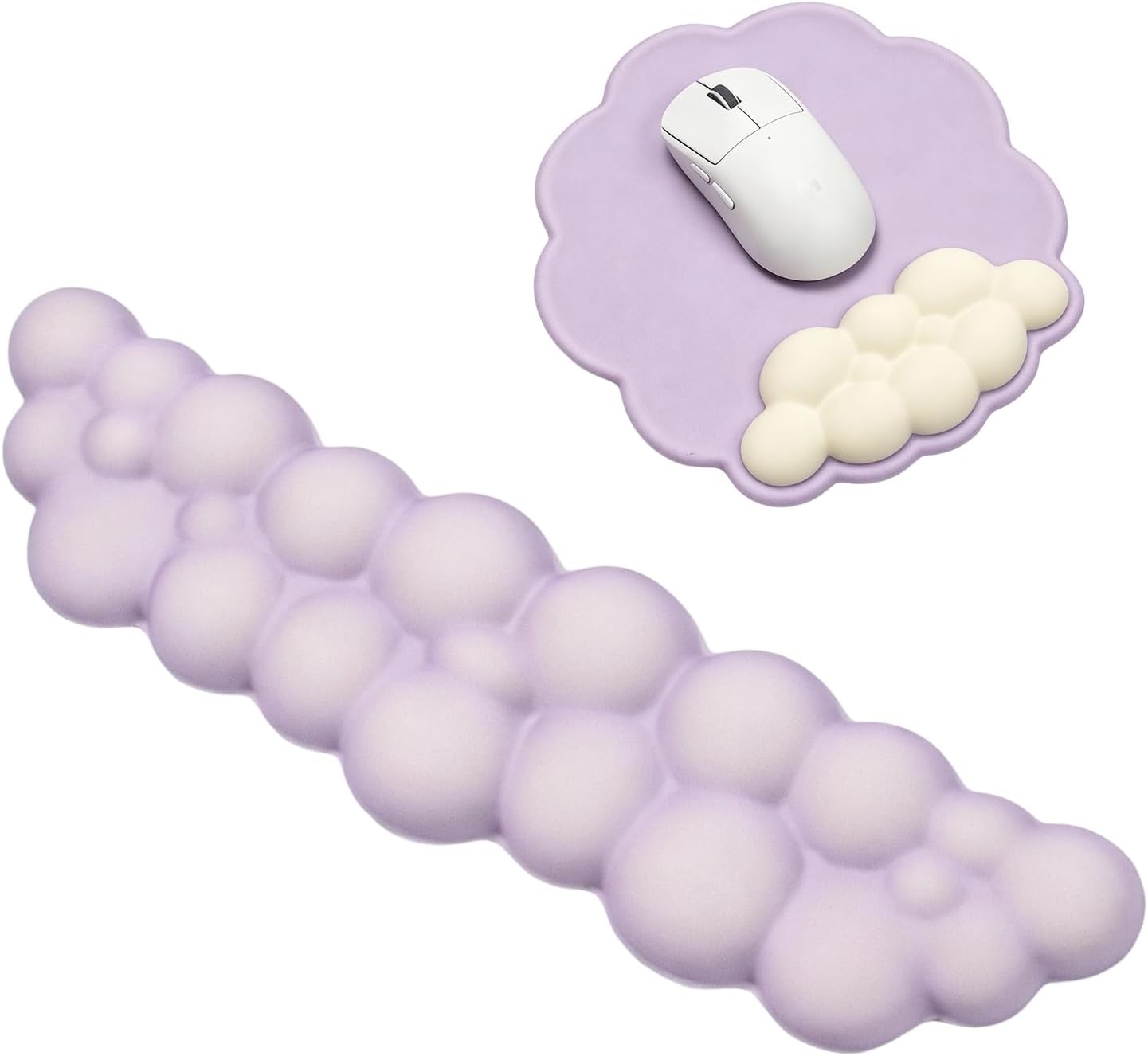 Cloud Wrist Rest Keyboard, Ergonomic Green Mouse Pad with Wrist Support, Memory Foam Cloud Mousepad for Office Gaming