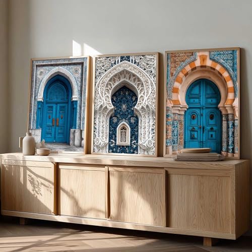 Image of kotart Traditional Indian Wall Art Painting for Living Room | Paintings Frame For Home Decoration | Framed Wall Painting for Home Room Bedroom Office Wall Decor Set of 3 (13X17 inch)