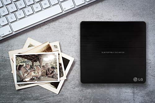 Image of LG Electronics GP60NB50 USB 3.0 Compatible, Super-Multi Ultra Slim Portable DVD+ /-RW External Drive for PC Windows, Linux, Mac OS, Surface Pro 3&4, with M-DISC Support, Black
