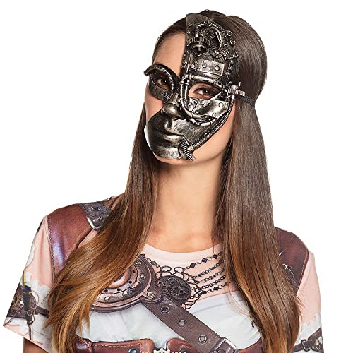Boland Half Mask Robot Steampunk for Women - Multi-Coloured Design - Perfect for Costume Parties Cosplay, and Themed Events - Image 2