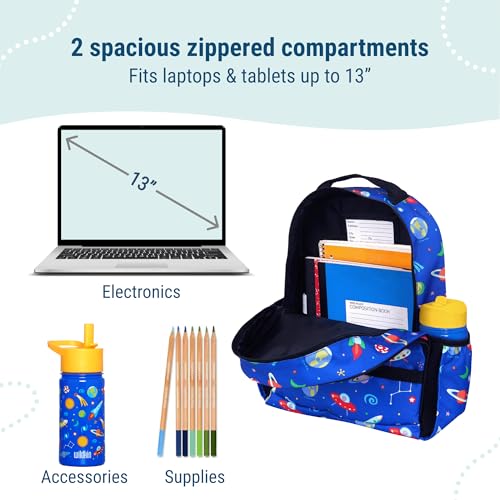 Image of Wildkin 15 inch Kids Backpack for School & Travel - Durable, Padded, Multiple Pockets, Boys & Girls Ages 5-10