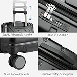 VANKEAN Carry On Luggage with Spinner Wheels & TSA Lock, Expandable Fashionable Hard Shell Suitcase airline approved，20 Inch Carry-On，Black - Image 4