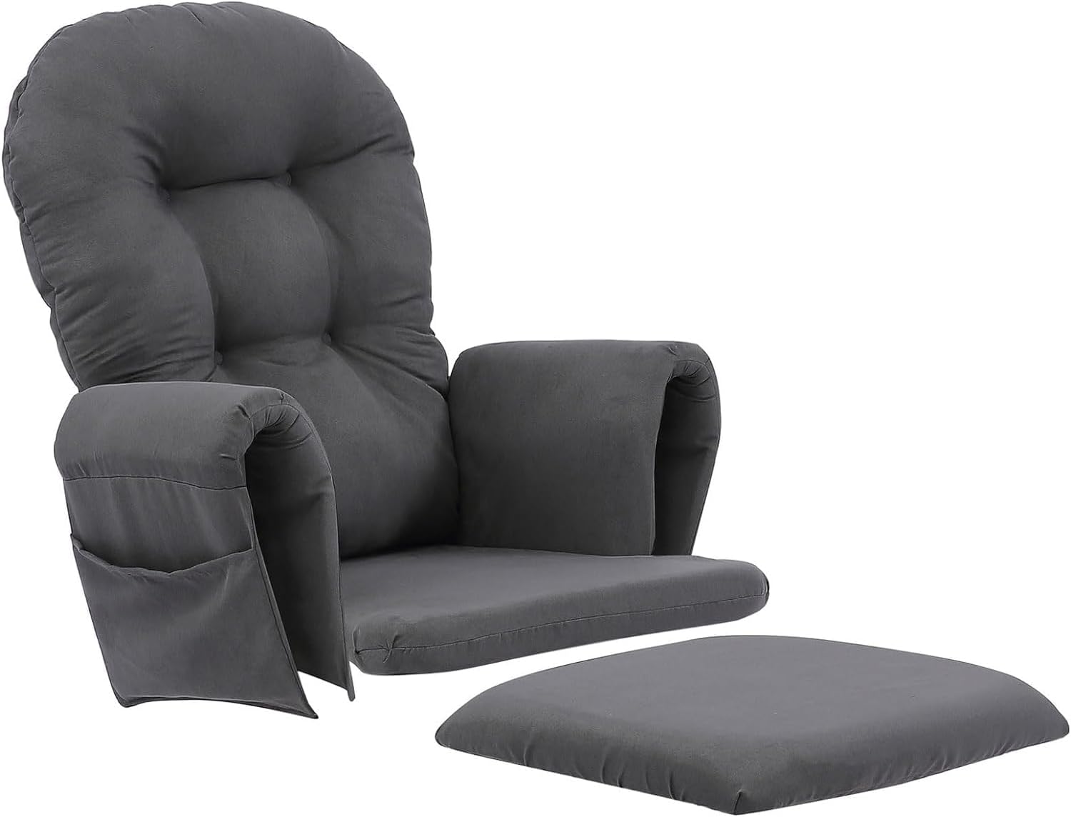 Glider Rocker Replacement Cushions, 5PCS Velvet Glider