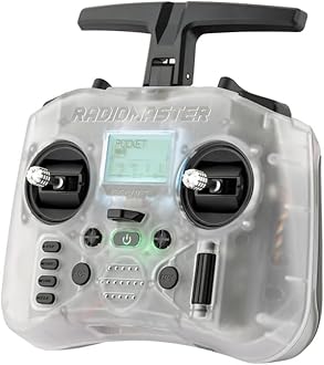 Radiomaster Pocket Hall Gimbal EdgeTX Transmitter Remote Control Portable Lightweight Built in LED Light Foldable Antenna (Cc2500 Transparent Mode 2)