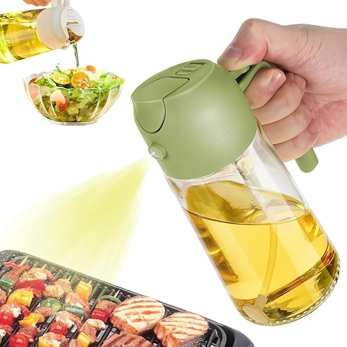 REZOVA 2in1 Glass oil Spray Dispenser Cooking Olive Oil Spray Bottle Refillable Food Grade Oil Vinegar Spritzer Sprinkler Sprayer Mister Used for Air Fryer, Salad Making, Frying, BBQ (600ML) (B0DC13JWSN) Amazon Price History, Amazon Price Tracker