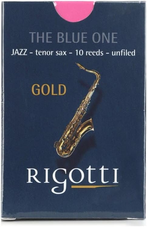 Rigotti RG.JST Gold Jazz Tenor Saxophone Reeds - 4 Strong (10-pack)