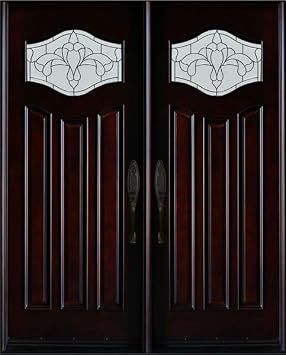 Exterior Wood Door Traditional Pre-Hung Pre-Finished Entry Double Door MP- Righthand Swing 30x80