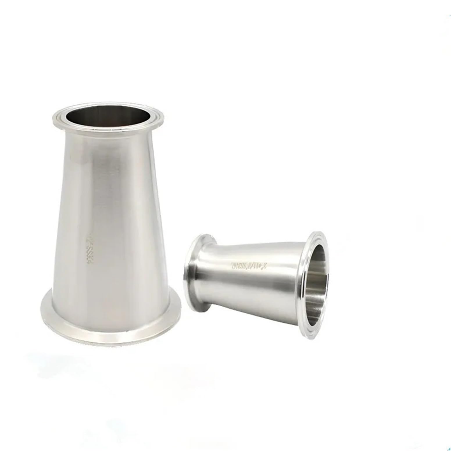 Reductor de cobre de triple abrazadera Reductor de triple abrazadera, estándar 3A, 102 mm (4") de diámetro exterior (OD) 119 x 51 mm (2") de diámetro exterior (OD) 64, accesorio for tuberías sanitaria