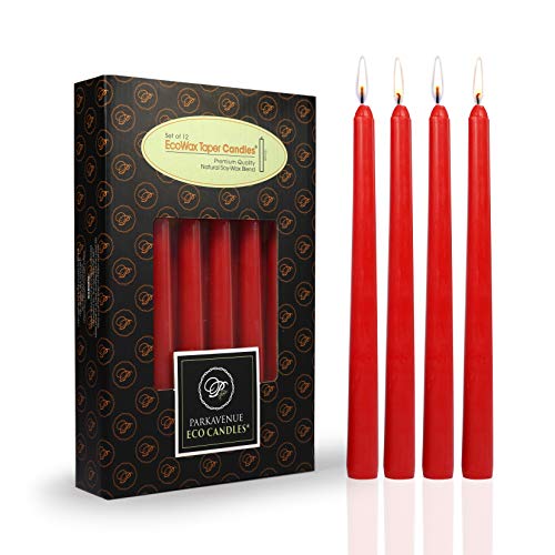 CocoSoy Candles, Botanical Taper Candles10 inch Tall Long Stem Tapered