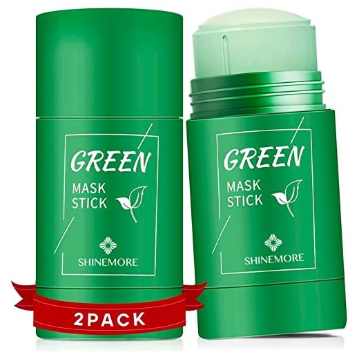 Green Tea Mask Stick for Face(2PCS), Blackhead Remover, Deep Pore Cleansing, Moisturizing, Brightening for Men and Women