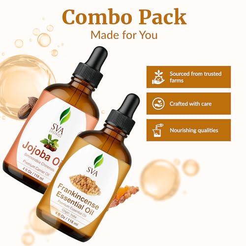 Aceite esencial de Frankincense Serrata y aceite portador de jojoba 4oz combo miniatura 4