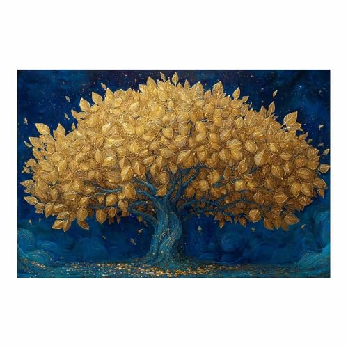 Les arbres dorés abondent poster nature Arbre de Vie salon 60x90