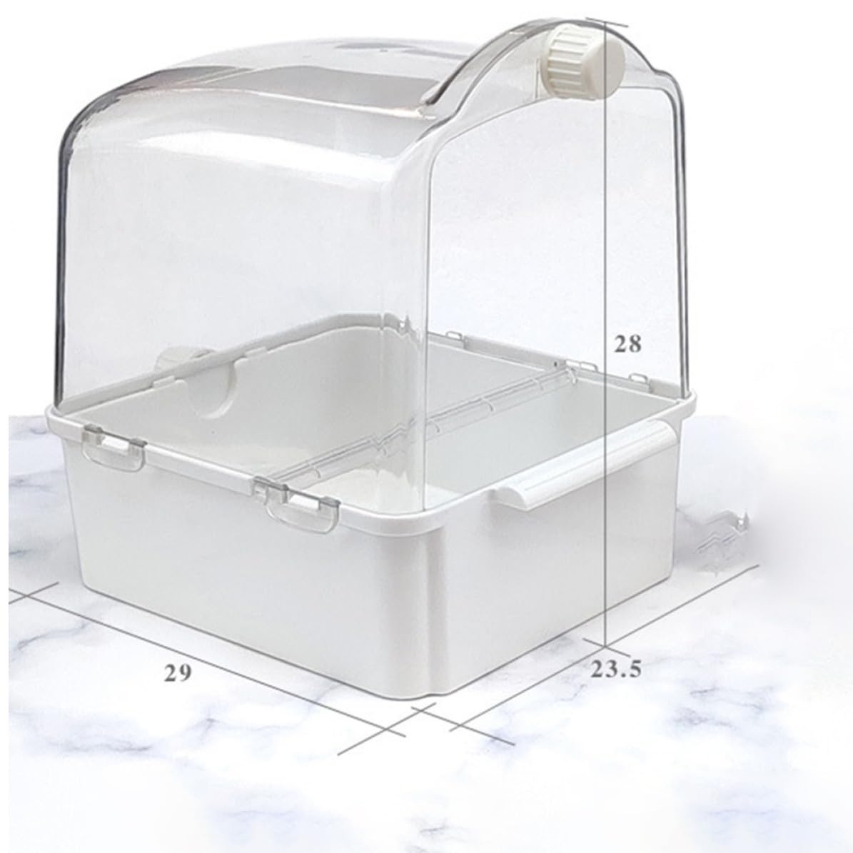 Abaodam Bassin pour Bain d'oiseaux Blanc en Plastique Injecteur d'eau Réutilisable pour Perruches et Canaris, Fournitures Bain des Oiseaux de Compagnie