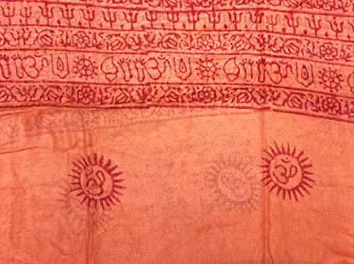 Genesis Imports Indian Om Mantra Hand Block Printed Scarf Prayer Shawl2