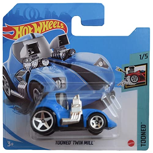 Hot Wheels Tooned Twin Mill voiture miniature de collection bleue carte courte