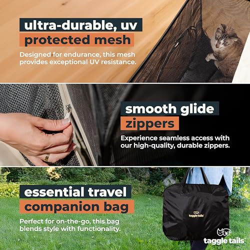 Taggle Tails Portable Puppy Playpen, Pop Up Dog Play Pen Indoors, Indoor Cat Tent, Dog Tent, Pet Pla