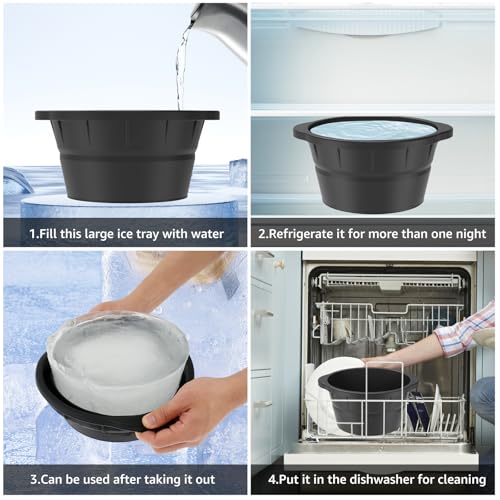 Molde para cubos de hielo grandes de silicona 2 pcs miniatura 5