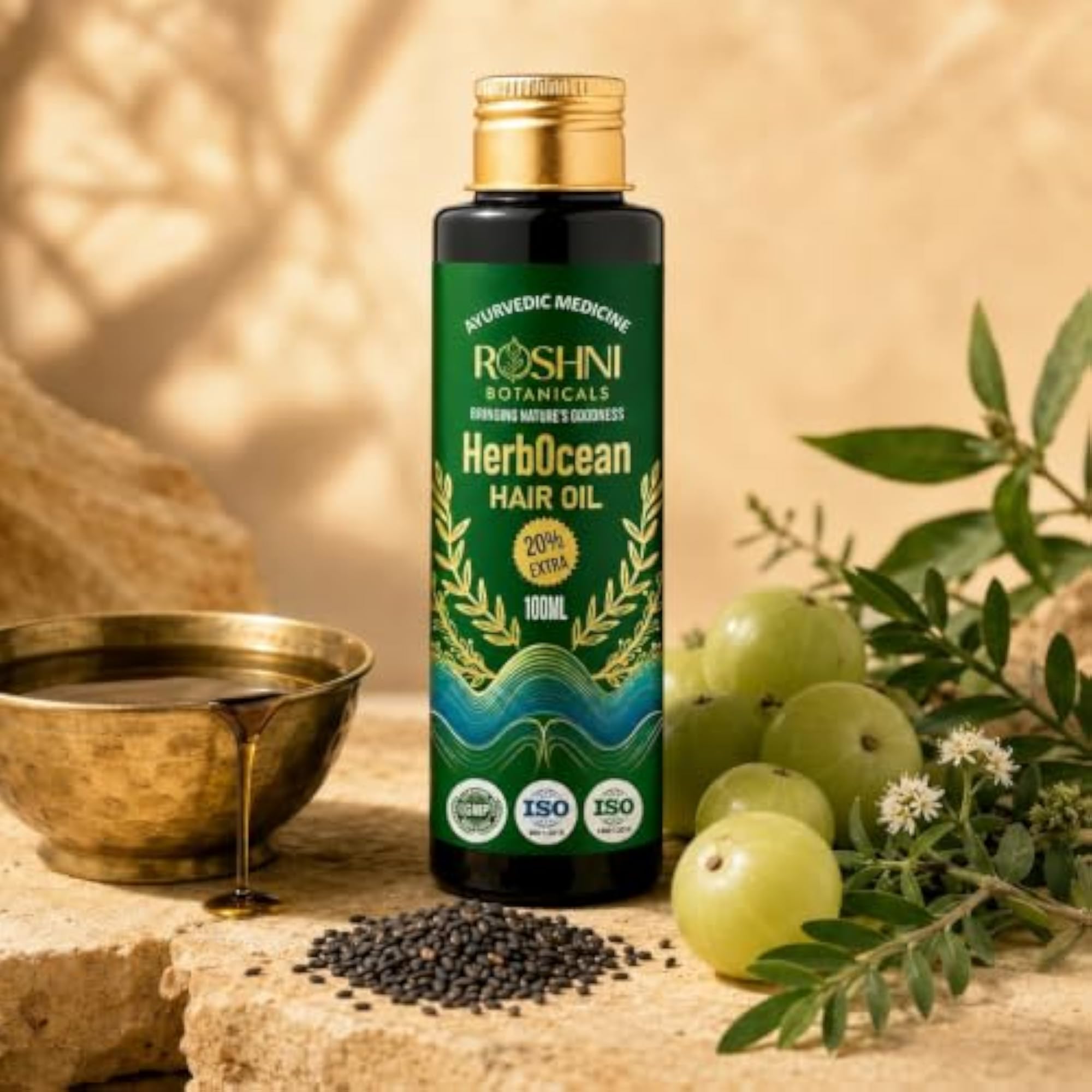 Ayurvedic Hair Oil with Bhringraj & Amla, 120ml