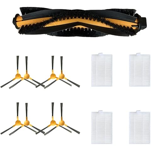 Accessories kit Fit For iHome AutoVac Eclipse / iHome AutoVac Eclipse G Robot Vacuum Cleaner,1 Main Brush,8 Side Brushes,4 Hepa Filters Cover