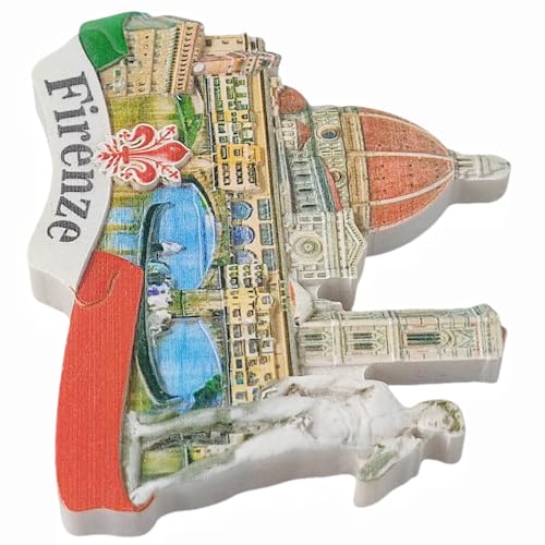 Imán decorativo de polímero para refrigerador de Italia miniatura 5