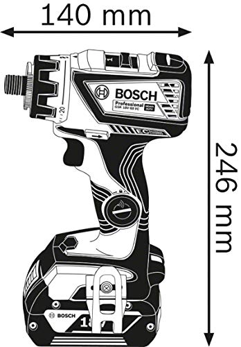 Bosch Professional 18V System Akku-Bohrschrauber GSR 18V-60 FC (inkl. 4x Aufsätzen, ohne Akkus und Ladegerät, in L-BOXX… – Bild 5