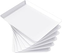 Vista 10 de Lifewit Bandeja de Servir de Plástico para Suministros de Fiesta, Platos de 15" x 10" para Servir Alimentos, 6 piezas Bandejas Blancas Reutilizables